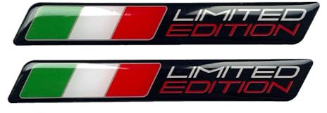 2x Italien Limited Edition Italy Flagge 3D Gel Aufkleber Sticker Italia Moped