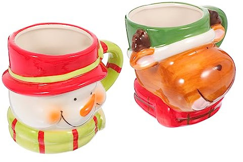 Garneck 2 Piezas taza de navidad coffee mug tazas navideñas christmas mug christmas para cumpleaños taza de café taza de agua decorativa taza de beber taza exquisita cerámica