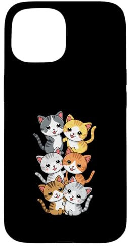Lindos gatos tiernos pila encantadora Carcasa para iPhone 15