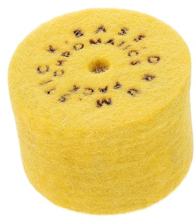 Gelbes Filzkopf Ersatzpolster für Trommelschlägel, Ergonomisch | Felt, Leicht zu Tragen, Starker Aufprall, als Ersatzteil für Schlagzeugzubehör und Trommelversorgung