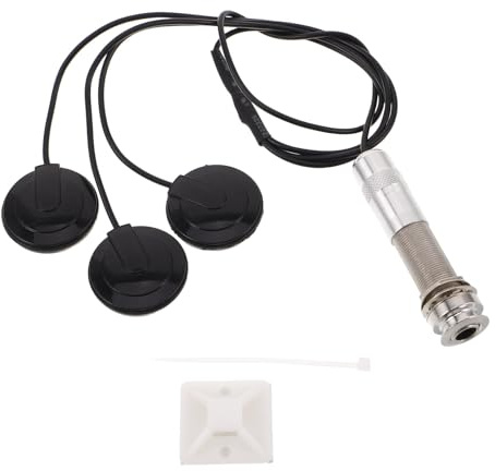 Mikinona Mandolin Pickup Selbstklebender Piezo Tonabnehmer mit Aluminiumrohrschutz Kristallklarer Klang Geräuscharm Für Ukulele Akustische Gitarre Kalimba Installieren