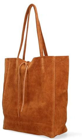 Gave Lux GLX228102223FBG Damen-Schultertasche aus echtem Leder, hergestellt in Italien, 28 x 35,5 x 12,5 cm