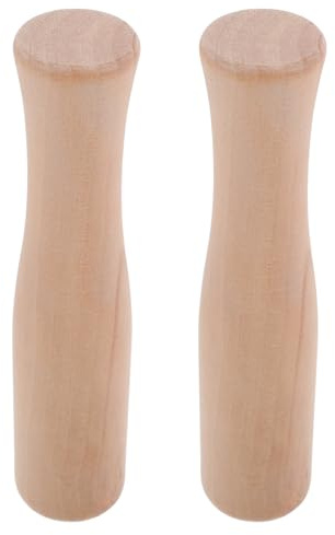 Holz Zerkleinerungsstab 2 Stück aus Buche für Kräuter und Gemüse | 14x2,9x2,9 CM, Natürlicher Holzgriff, für Fermentieren, Einlegen, Barkultur und Küche