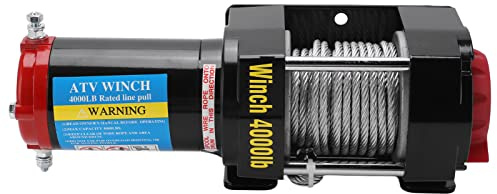 AKLOSIPY Kit de Treuil électrique 4000LB 12V avec Télécommande pour Récupération ATV UTV