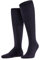 FALKE Herren Kniestrümpfe Airport M Kh Wolle Baumwolle lang einfarbig 1 Paar, Blau Dark Navy 6370, 43-44