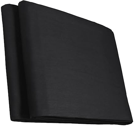 Pixapro 3x6m Anti-Crease Backdrop Green Screen Muslin Material Cloths Background Photography Backdrop Photo Lighting Stitched Loop Back Drop Fabric Machine Washable (Plain, Black)