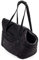 BOUTIQUE ZOO Hundetasche, Welpentasche - Schwarz (Minky), S bis 5 kg - Tragetasche für kleinen und mittleren Hund, Welpen, Katze