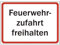 Schild Feuerwehrzufahrt freihalten 330x250mm Kunststoffplatte von MBS-FIRE® - Brandschutzfachhandel