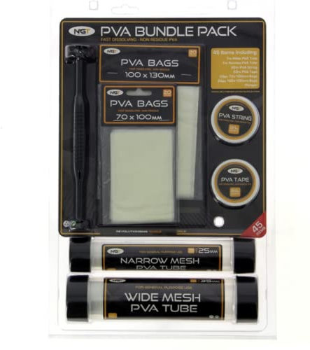 NGT PVA-Paket – 45-teiliges komplettes PVA-Set für Hecht, Karpfen, Wels, Meeresangeln