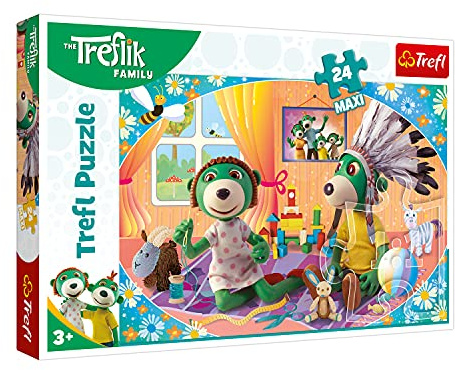 Trefl, Puzzle, Lass Uns zusammen Spielen!, Familie Treflik, 24 Maxiteile, für Kinder ab 3 Jahren