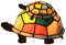 LANMOU Europäische Schildkröte Tischlampe Tiffany Lampe Schlafzimmer Dekoration Ornamente Kleine Schreibtischlampe Energiesparende Nachtlicht Kinderleuchte E14,Color