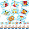 HOWAF 24pcs Oktoberfest Party Picker für Wiesn Tisch Deko Oktoberfest Cupcake Topper, Blau Weiße Fahnenpicker für Bayern Deko, Zahnstocher Holzpicker für Snack Lebensmittel Oktoberfest Zubehör