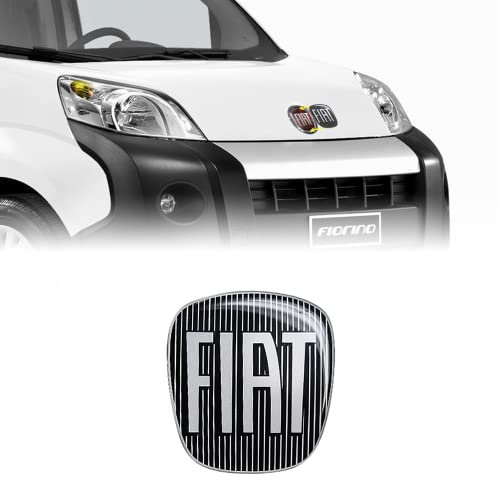 Fiat 14188C 3D Aufkleber Logo Fiorino, Schwarz, 90 x 81 mm