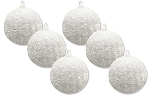 DARO DEKO Kugeln mit Schnee Ø7cm - 6 Stück