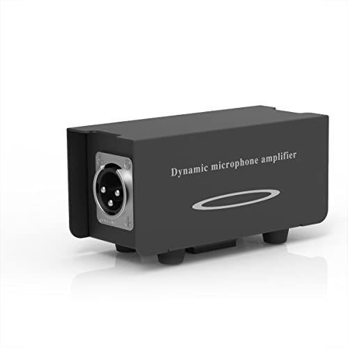 Preamplificatore microfono per Shure SM7B/SM58/55SH macchina SMM-205 dinamico Mircophone Preamp Booster per Livestream/Broadcast/Podcast/Vocal Recordings(GRIY)