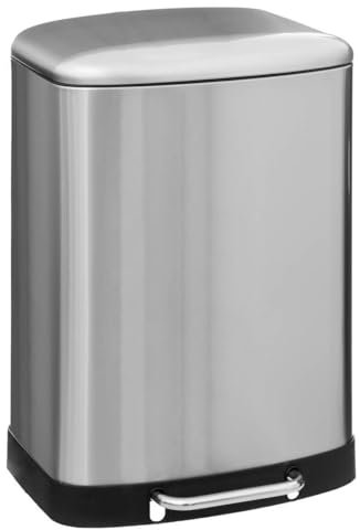 Five - Poubelle en Métal 50 Litres Inox ouverture à pédale