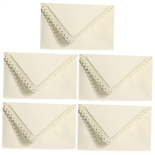 Danlai 5pcs/set Vintage Hohle Spitzenumschläge Für Diy -kartenaufbewahrung, Hochzeitseinladung, Geschenkverpackung Individuell