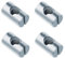 TERF® M8 - Tuercas de barril de clavija cruzada de 20 mm, M8 (8 mm) x 20 mm, tuerca de barril de muebles, ranuradas, tuercas para muebles de cama, sillas de cuna y uso multiusos, paquete de 4