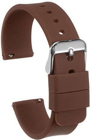 sourcing map Bracelet de Montre mm Largeur Souple Dégagement Rapide Remplacement Montre Bande avec Boucle pour Homme Femme