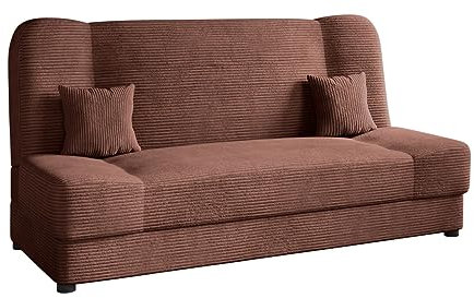 Mirjan24 Schlafsofa Jonas Cord, Sofa mit Bettkasten und Schlaffunktion, Bettsofa, Dauerschläfer-Sofa, Schlafcouch, Materialmix, Couch vom Hersteller, Wohnlandschaft (Poso 29)