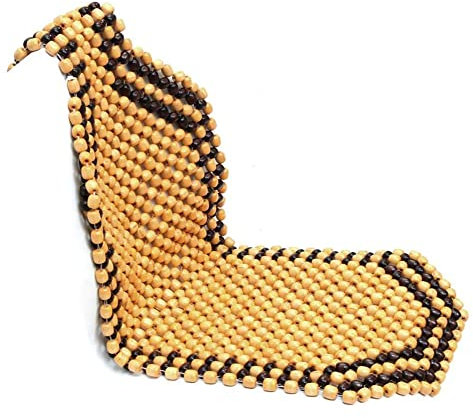 Moxeupon Autositzbezug mit Perlen, Massage aus natürlichen Holzperlen, Summer Holzperlen Sitzbezug Massage Auto Sitzkissen Für Auto, LKW, Home, Office