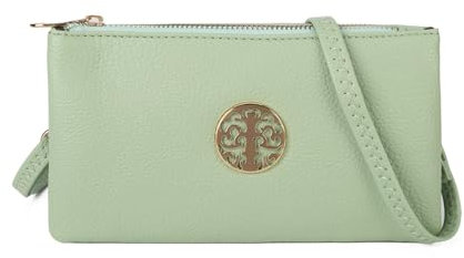 Gladdon Piccola pochette da donna, estiva, multifunzione, con tracolla lunga regolabile, Verde