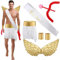 Cozypower 7-teiliges Valentinstags-Amor-Kostüm für Erwachsene, Herren, inklusive Flügel, Pfeil, Bogen, Handgelenkmanschetten, Körperschärpe, Kilt Amor, Zubehör für Valentinstag, Kostüm, Dressup