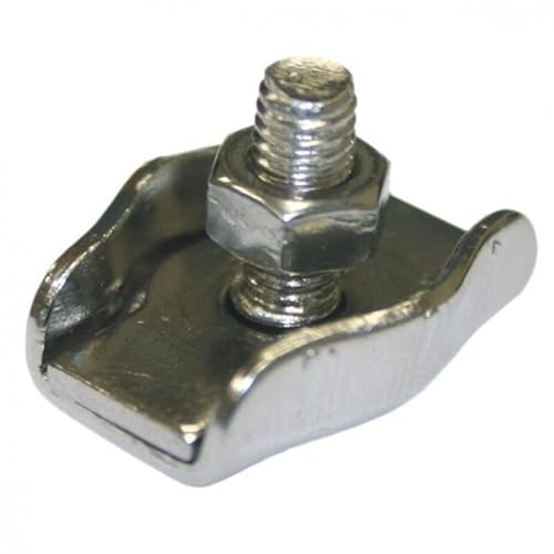 Drahtseilklemme Simplex für Ø 3 mm Drahtseil Edelstahl V4A Seilklemme Stahlseilklemme Bügelklemme Bügelseilklemme Seil Edelstahlseil Drahtseile Stahlseil Geländerseil Rankhilfe VA A4 AISI316 AISI ...