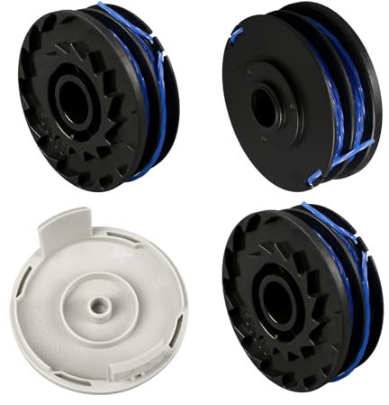 Bobina di filo per decespugliatore, diametro 1,5 mm, 8 m, per RAC123, compatibile con Ryobi RLT4027, RLT4125, RLT5027, RLT6030, RLT5127, RLT6130-5132002670, bobina di ricambio per tagliabordi con
