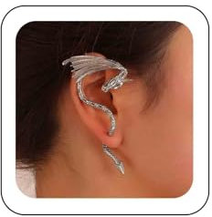Xmsrn Boucles D'oreilles Dragon Ancien Boucles D'oreilles Dragon Argent Boucles D'oreilles Dragon Volant Boucles D'oreilles Dragon Gothique Boucles D'oreilles Pour Femmes Et Filles (argent)