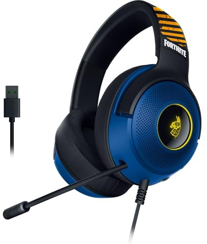 Razer Kraken V3 X Wired USB Gaming Headset: 285g Lightweight Build - TriForce 40mm Drivers - HyperClear Cardioid Mic - 7.1 Surround Sound - Chroma RGB Lighting - Fortnite Edition
