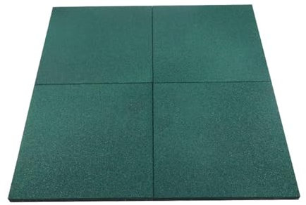 FUNEAER Fall Protection Tiles,decking tiles outdoor,Rubber Playground Tile for Walkways, Patios and Children's Play Areas(Color:G,Size:50×50×2.5cm)