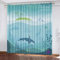 GIOVIA 3D Ozean Maritim Vorhänge Abdunkelnde mit ösen 2 Stücks Gardinen Blickdicht Verdunkelungs Delfin Kälteschutz Scheibengardinen für Junge Mädchen Schlafzimmer B 280 X H 260 cm