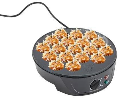 Takoyaki Pfanne Elektrisch 18 Löcher 750 W Tragbare Octopus Ball Mini Elektrische Backform Antihaft-Küchenbackwerkzeug für die Herstellung Japanischer Takoyaki Octopus Bällchen