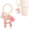 lasuroa Letter Charms Cup Accessories, Cute Alphabet Tumbler Decoration Mug Handle Charms Decor Chains with Butterfly for Stanley Tumblers Women Girls Gift (R)