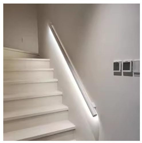 Corrimano A LED in Alluminio Con Ringhiere Illuminate A Parete per Scale Interne (Colore: Bianca, Dimensioni: 39.3/1m)
