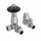 NRG Traditional Corner Central Heating Radiator Valve 15mm Thermostatic Lockshield Valves Chrome