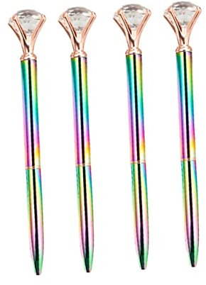 HAPINARY 4 Stück Metall-kugelschreiber Mit Glas-diamanten Kugelschreiber Für Schüler Arbeiter Schule Büro