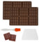 2 Pièces Moules à Chocolat en Silicone,Moule Tablette Chocolat,les Chocolats Carré,Sans Bpa,Anti-AdhéSif,Moule en Silicone Marron,CavitéS,Moule Cake Factory Pour Les Bonbons
