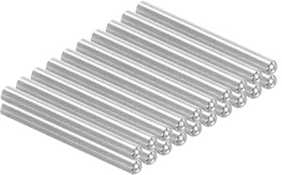 PATIKIL 304 Perni Bloccaggio Acciaio Inossidabile 2x20mm (1/8 Dia), 20Pz Testa Tonda, Estremità Smussata Piatta, Perni Centraggio Metallo, Pioli per Letto a Castello, Ripiani Supporto