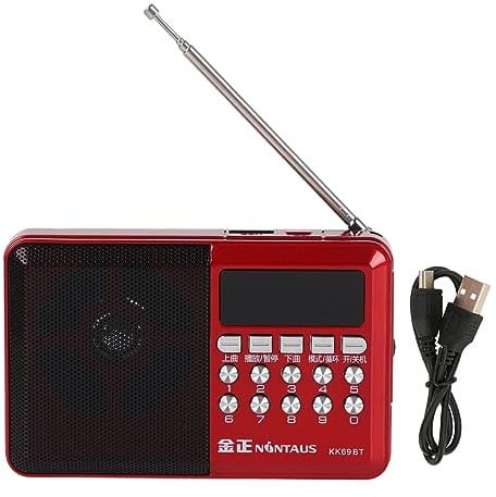 Tragbares Digital AM-FM-Radio, MP3-Wiedergabe und U-Disk-Unterstützung, Externe Antenne Kopfhöreranschluss Trageband für Outdoor Reisen Camping Senioren Studenten