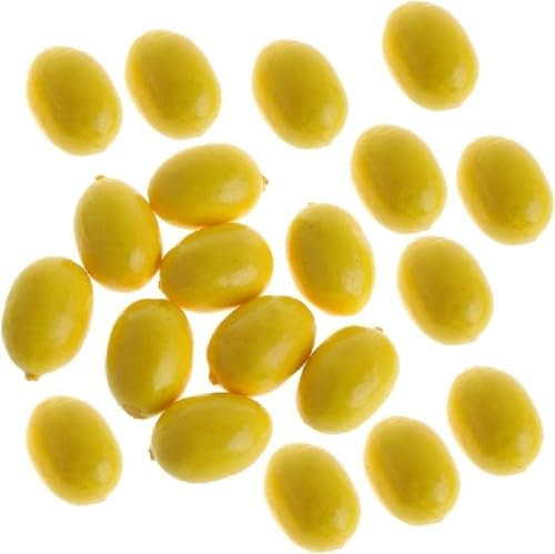 Wyjuan 20Pcs Yellow Simulation Artificial Lemon Fake Fruit Disply Home Party Decor Artificial Fruit Trees for Home Decor Artificial Plants and Flowers Artificial Fruits