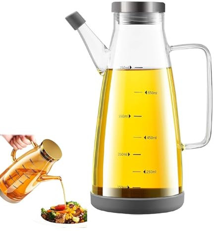 Oil Dispenser Bottle with Drip Free Spout, Glass Olive Oil Dispenser Bottle For Kitchen, Cooking Kitchen Gadgets(B,800 ml)