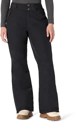 Amazon Essentials Damen Mittelhohe, wasserabweisende, gefütterte Skihose, Schwarz, L