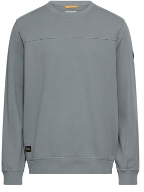 camel active Herren Sweatshirt mit Details | Gemütliches Sweatshirt mit Rundhalsausschnitt aus reiner Baumwolle für Freizeit und Alltag