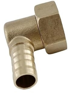 Hilo femenino BSP de 1/2 a 4mm, 6mm, 8mm, 10mm, codo de espiga for manguera, Conector de instalación de tuberías de latón giratorio de 90 grados, 1 ud.(8mm)
