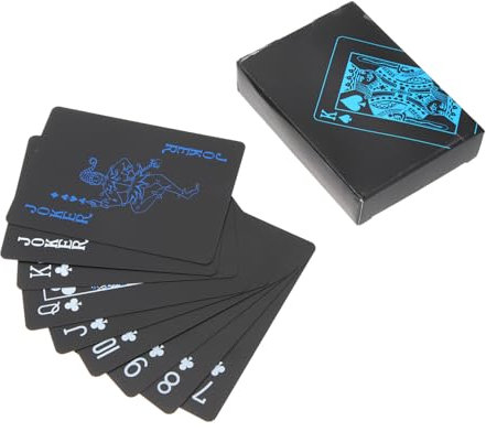 HAWILLOSCH Wasserfeste Pokerkarten 2 Stück Langlebige Kunststoffkarten für Erwachsene Tragbare Spielkarten für Zuhause für Tischspiele und Wettbewerbe Empfindliche Karten die Verblassen