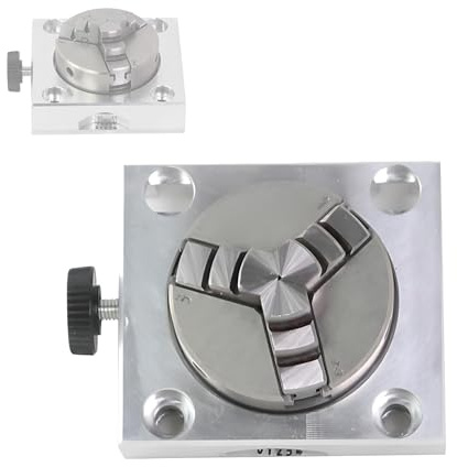 Cabezal divisor de mandril de 3 garras, mesa indexadora giratoria de precisión con fijación de ranura en T, mesa giratoria horizontal y vertical, avance y retroceso, para minitorno, fresadora