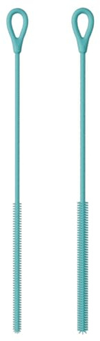 Iuhtrb Set di spazzole per cannuccia e bottiglia di cannuccia e bottiglia in 2 pezzi con nucleo in acciaio pieghevole maniglia per accessori per l'alimentazione del bambino