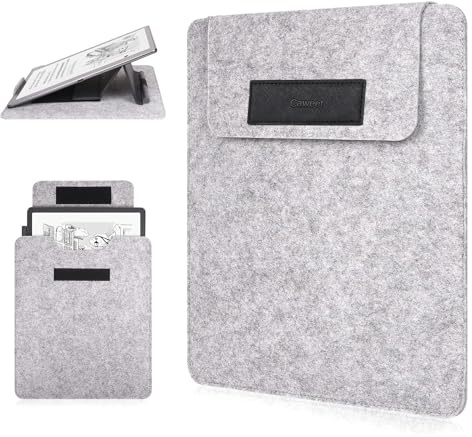 Caweet Custodia protettiva per Kindle Scribe da 11 pollici, compatibile con Colorsoft di prima generazione e versione 3a generazione 2025, in pelle PU con supporto pieghevole, colore: nero